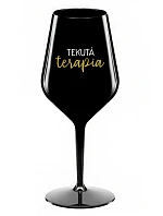 TEKUTÁ TERAPIA - čierny nerozbitný pohár na víno 470 ml TEKUTÁ TERAPIA - čierny nerozbitný pohár na víno 470 ml