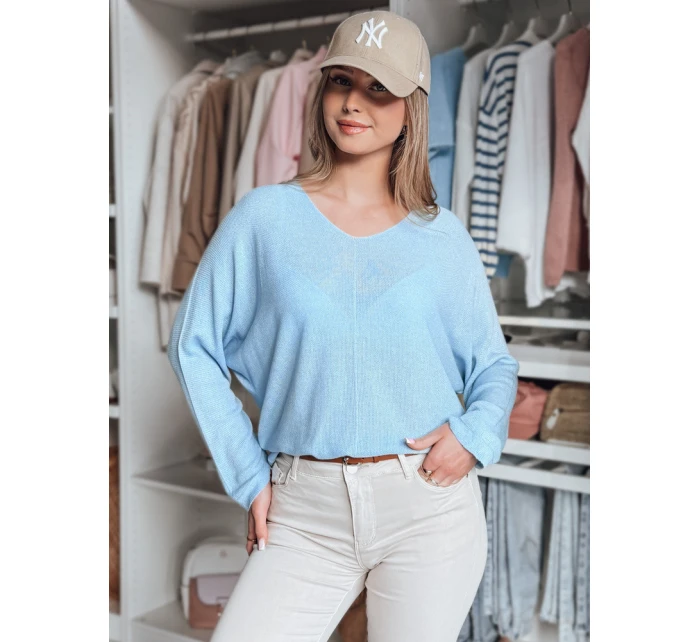 Dámský oversize svetr NORVAN modrý FashionStreet MY2452