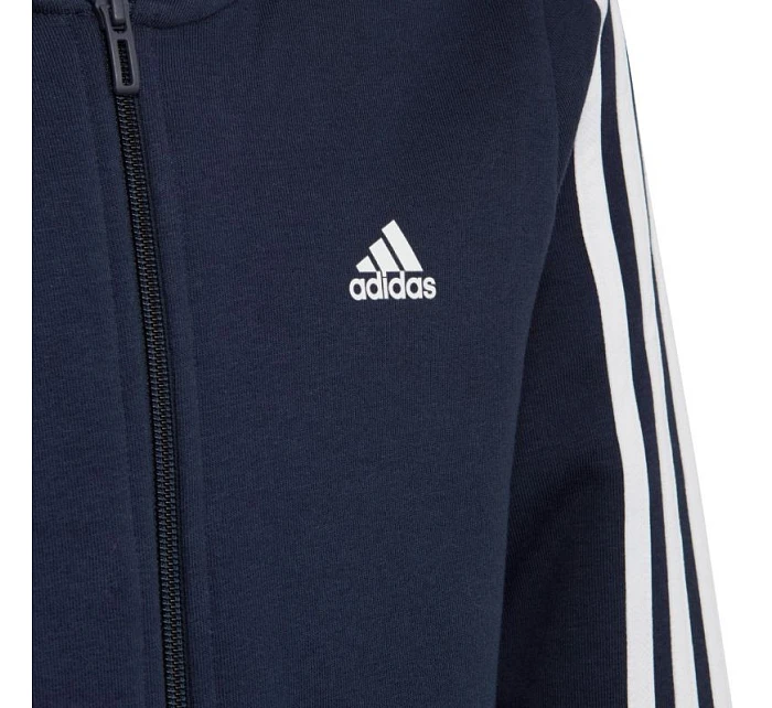 Fleecová mikina adidas Essentials 3-Stripes se zipem Jr IC0600 Fleecová mikina adidas Essentials 3-Stripes se zipem Jr IC0600