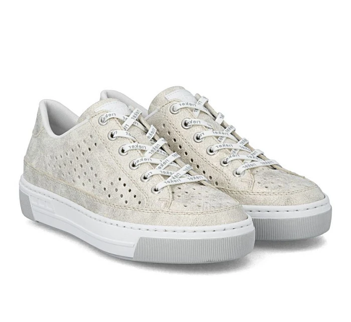 Dámská ažurová pohodlná měkká béžová obuv Rieker L8849-60