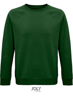 SOL'S Space Unisex raglánová mikina z bio bavlny 25.3567 bottle green