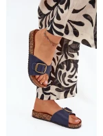 Dámské Sandály Na Korkové Platformě S Přezkou Modré model 21704214 - Boto Dámské Sandály Na Korkové Platformě S Přezkou Modré model 21704214 - Boto