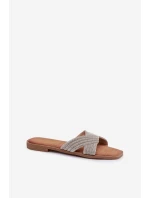 Dámské ploché stříbrné s kamínky model 21997971 - Boto Dámské ploché stříbrné s kamínky model 21997971 - Boto