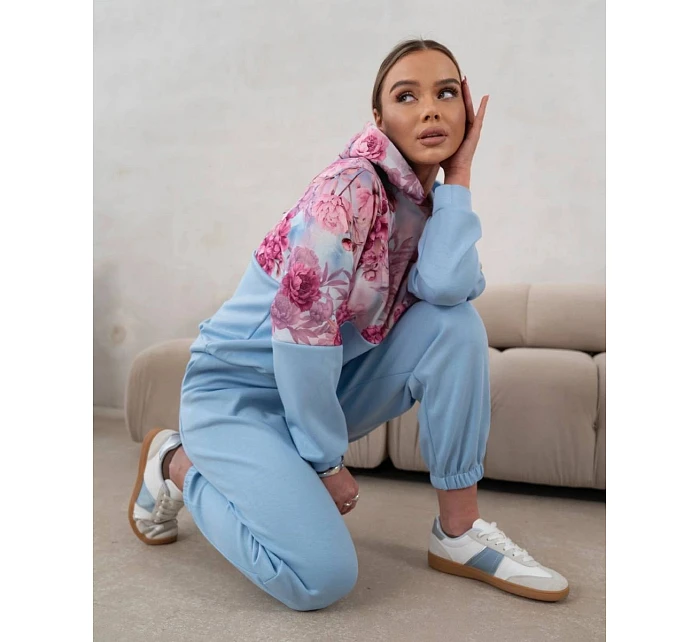 Sportovní souprava s květinovým motivem modrá model 22049186 - Moon