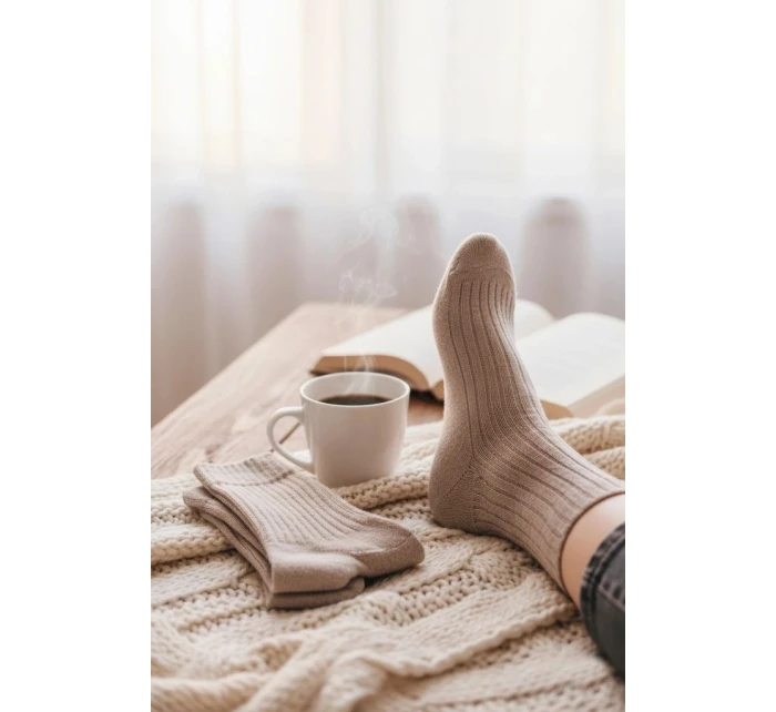 Pánské ponožky 53 beige - Skarpol