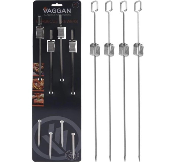 ŠPEJLE NA ŠPÍZY 4KS DÉLKA 40,5CM NEREZOVÁ OCEL