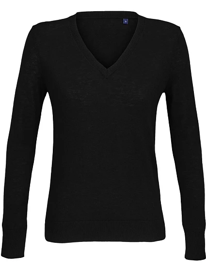 NEOBLU Sullivan Women Dámský svetr s výstřihem do V 24.3988 deep black NEOBLU Sullivan Women Dámský svetr s výstřihem do V 24.3988 deep black