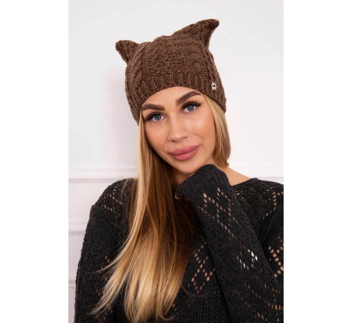 Fleecová čepice Rabbid K237 cappuccino