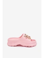 Pěnové Dámské Pantofle Se Zlatými Prstýnky Růžové Hortiana Pěnové Dámské Pantofle Se Zlatými Prstýnky Růžové Hortiana