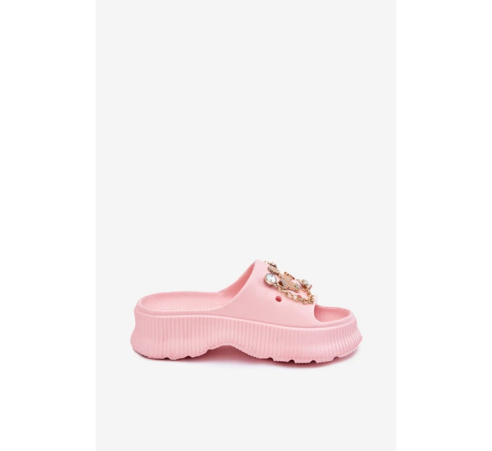 Pěnové Dámské Pantofle Se Zlatými Prstýnky Růžové Hortiana Pěnové Dámské Pantofle Se Zlatými Prstýnky Růžové Hortiana