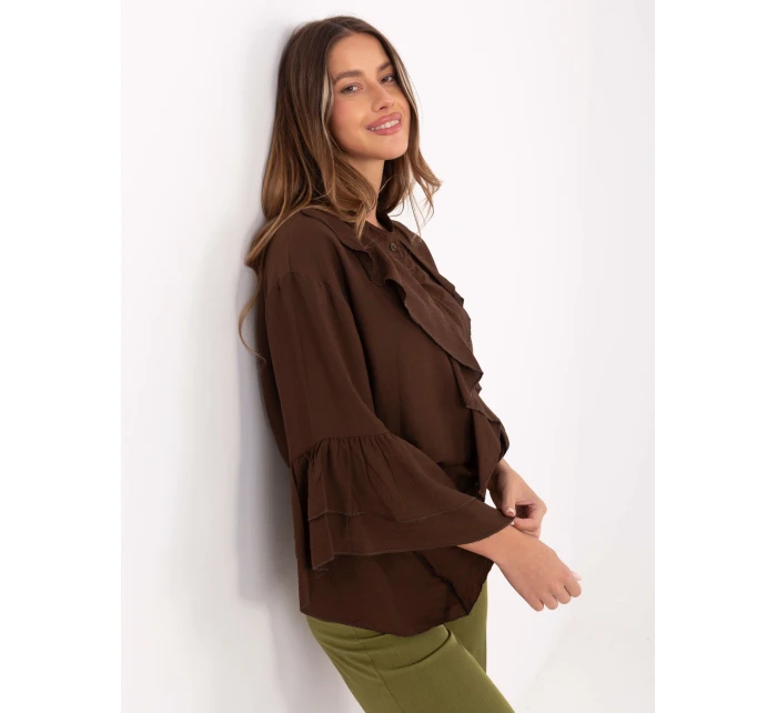 Koszula MI KS model 21717684 brązowy - FPrice Koszula MI KS model 21717684 brązowy - FPrice