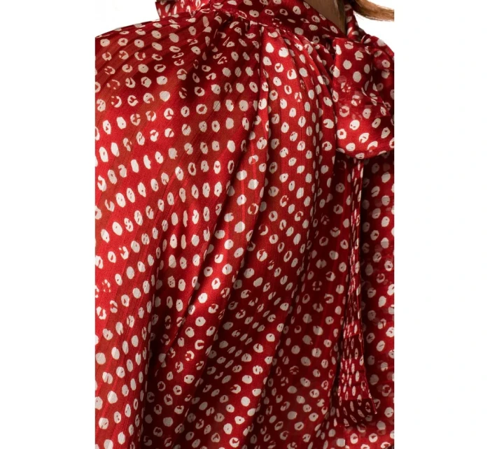 S235 Chiiffonová halenka se zavazováním na zádech - model 2