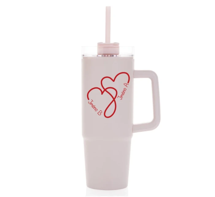 Termoska s průhledným víčkem pro zamilované