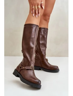 Dámské kozačky CLS-330 Tmavě hnědá - SEASTAR