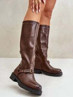 Dámské kozačky CLS-330 Tmavě hnědá - SEASTAR