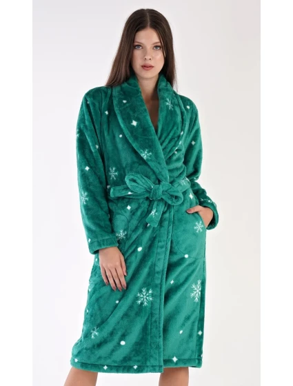 Dámský župan dlouhý se šálovým límcem model 18976684 - Vienetta Dámský župan dlouhý se šálovým límcem model 18976684 - Vienetta