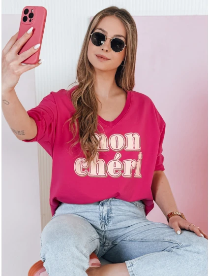 Dámská halenka s potiskem CHERINO fuchsiová FashionStreet RY2829