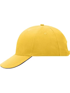 Daiber MB 24 6 panelová sandwich kšiltovka 03.0024 gold yellow/navy