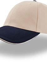Atlantis Headwear Liberty Sandwich 6 panelová kšiltovka "Liberty Sandwich" 33.0005 natural/navy/natural