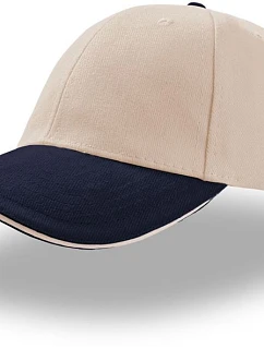 Atlantis Headwear Liberty Sandwich 6 panelová kšiltovka "Liberty Sandwich" 33.0005 natural/navy/natural