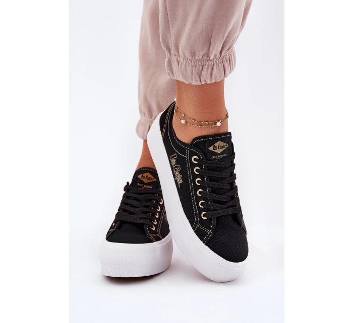 Dámské textilní tenisky na platformě model 21693274 černé - Lee Cooper