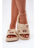 Pěnové Pantofle S Kolíčky Béžové Redienna