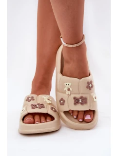 Pěnové Pantofle S Kolíčky Béžové Redienna