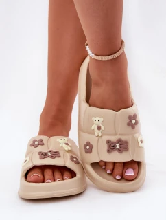 Pěnové Pantofle S Kolíčky Béžové Redienna