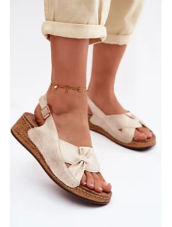 Pohodlné dámské sandály na platformě zlaté Iggy