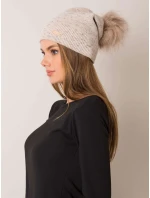 Dámská čepice model 14839420 béžová - FPrice Dámská čepice model 14839420 béžová - FPrice