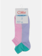 CONTE Ponožky 393 Světle růžová-bledě fialová