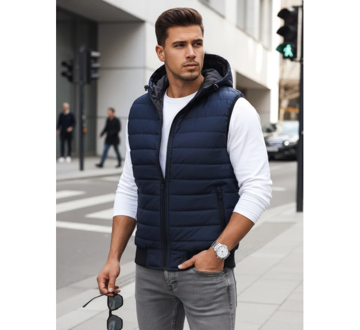 Pánská tmavě modrá vesta Dstreet model 21965584 - FashionStreet