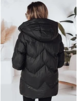 Dámská zimní bunda černá prošívaná model 21990826 - Dstreet Dámská zimní bunda černá prošívaná model 21990826 - Dstreet