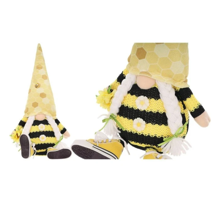 GNOM SITTING GHOST 35+6CM IN TRAMPS SPRING DECORATION dětské