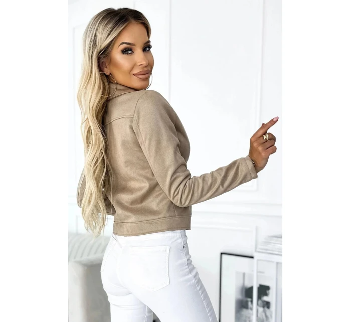 Dámská bundička 481-1 světle hnědá - Numoco basic