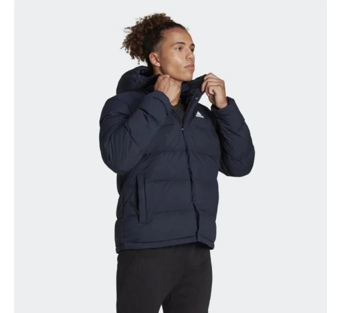 Pánská péřová bunda s kapucí M model 21859205 Tmavě modrá - ADIDAS Pánská péřová bunda s kapucí M model 21859205 Tmavě modrá - ADIDAS