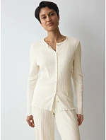 Versatile Rib Cardigan LSL - Silk White - TRIUMPH Silk White - TRIUMPH