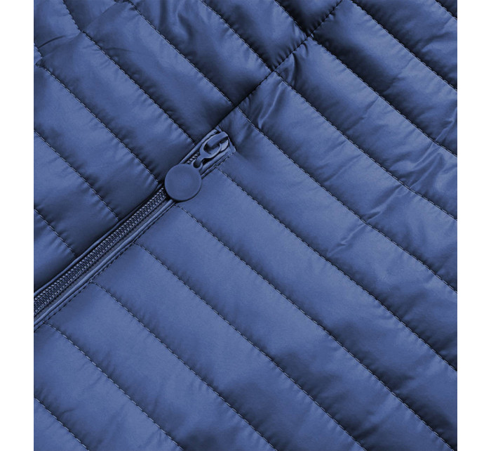 Světle modrá dámská oboustranná bunda s kapucí model 17099153 - Andrea Lee