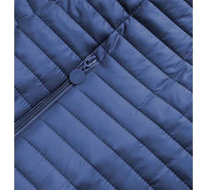 Světle modrá dámská oboustranná bunda s kapucí model 17099153 - Andrea Lee