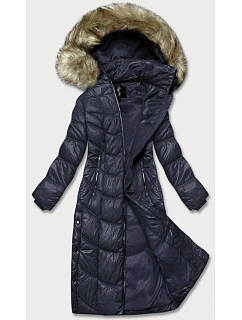 DŁUGA KURTKA DAMSKA GRANATOWA model 21245560 - Glakate