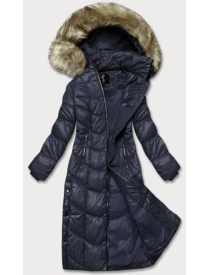 DŁUGA KURTKA DAMSKA GRANATOWA model 21245560 - Glakate DŁUGA KURTKA DAMSKA GRANATOWA model 21245560 - Glakate