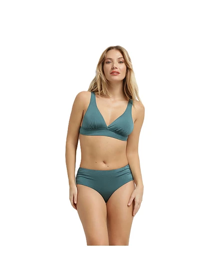 Dámský plavkový bikinový top DIM SWIMWEAR GLOSSY TRIANGLE BRA - DIM - tmavě zelená Dámský plavkový bikinový top DIM SWIMWEAR GLOSSY TRIANGLE BRA - DIM - tmavě zelená
