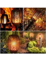 SOLÁRNÍ SVÍTILNA TANČÍCÍ PLAMENY 12X12X78CM 36 LED XXXL SOLÁRNÍ SVÍTILNA TANČÍCÍ PLAMENY 12X12X78CM 36 LED XXXL