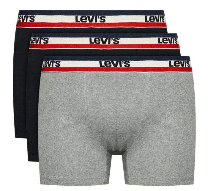 Pánské boxerky 3Pack 37149-0544 black/grey - Levi's