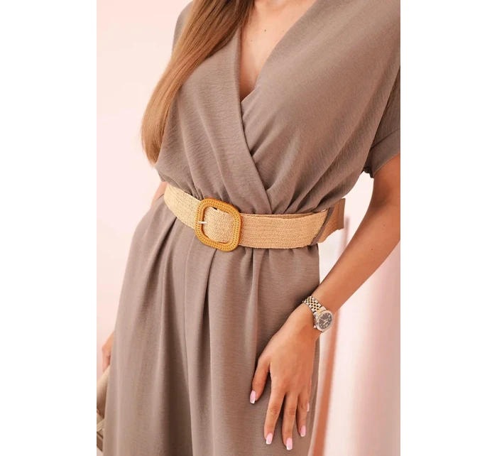 Kombinéza s ozdobným páskem v pase fango