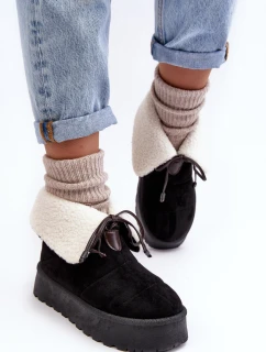 S Kožešinou Černé model 21635501 - Boto