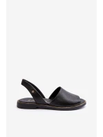 kožené sandály Černé Alivia