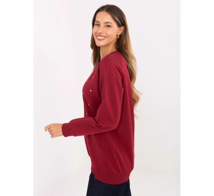 Bluzka RV BZ model 21406682 bordowy - FPrice Bluzka RV BZ model 21406682 bordowy - FPrice