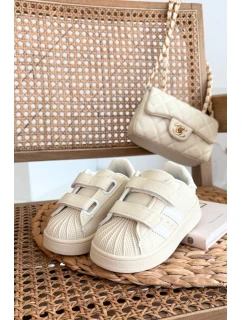 Dětské sportovní sneakers z eko kůže Renel – béžové