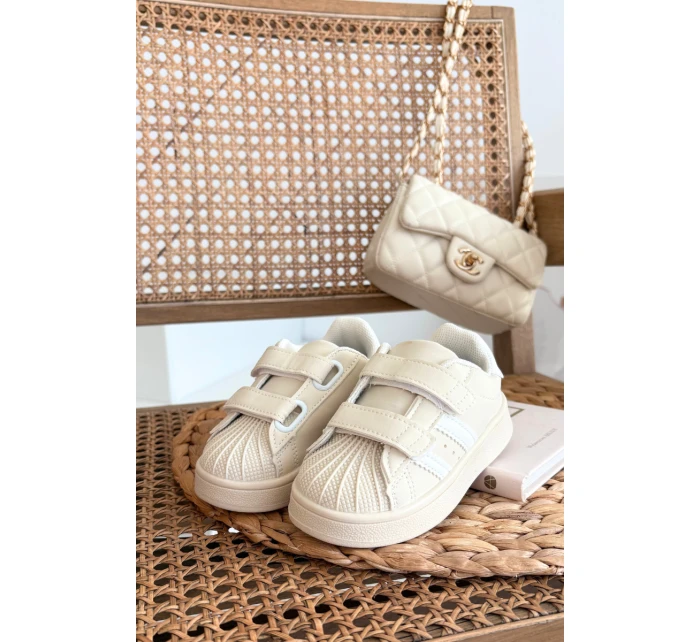 Dětské sportovní sneakers z eko kůže Renel – béžové